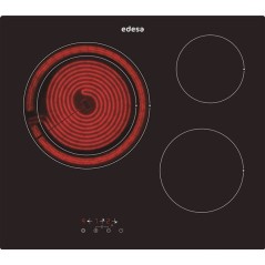 Vitroceramica Edesa EVT6328RA, 3 zonas, borde red