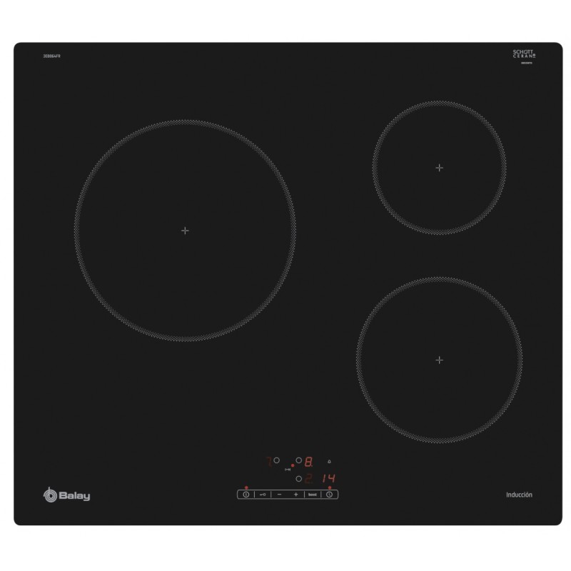 Induccion Balay 3EB864FR, 3 zonas, 60cm, Bisel Del