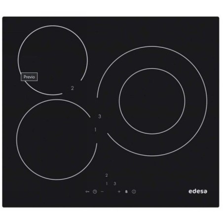 Induccion Edesa EIT6328RA, 3 zonas, borde rodondo