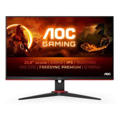G2 24G2ZE/BK pantalla para PC 60,5 cm (23.8) 1920 x 1080 Pixeles Full HD LED Negro, Rojo