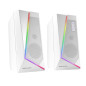 ALTAVOCES 2.0 BLUETOOTH 5.0 MS7 WHITE 20W RMS ILUMINACION RGB DINAMICO PROCESADOR DSP
