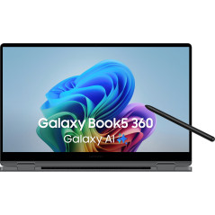 Galaxy Book5 360 Intel Core Ultra 7 256V Híbrido (2-en-1) 39,6 cm (15.6) Pantalla táctil Full HD 16 GB LPDDR5x-SDRAM 512 GB SSD Wi-Fi 7 (802.11be) Windows 11 Pro Gris