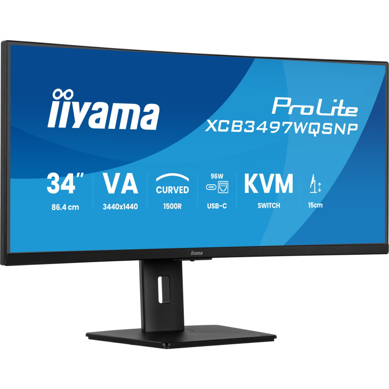 ProLite XCB3497WQSNP-B1 pantalla para PC 86,4 cm (34) 3440 x 1440 Pixeles UltraWide Quad HD LED Negro