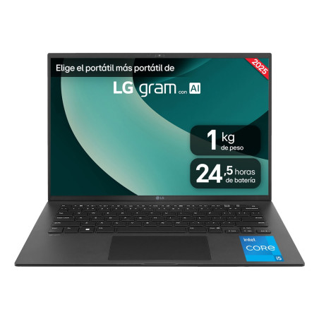 Gram 14ZD90RU-G.AX55B ordenador portatil Intel® Core i5 i5-1334U Portátil 35,6 cm (14) WUXGA 16 GB LPDDR4x-SDRAM 512 GB SSD Wi-Fi 6E (802.11ax) FreeDOS Español Negro