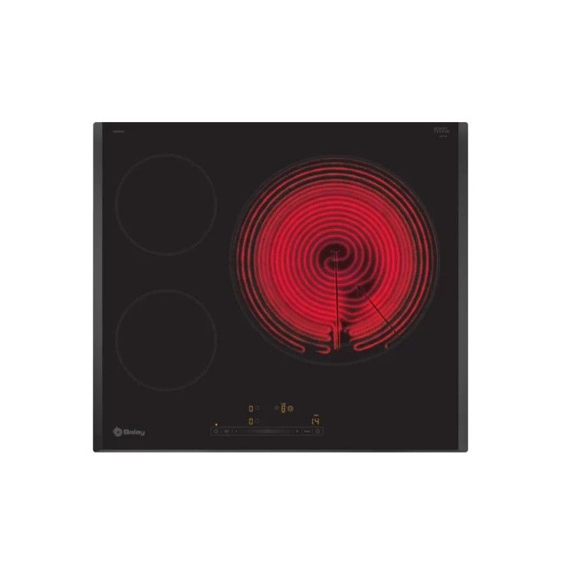 Vitroceramica Balay 3EB767LQ, 3 zonas, biselada