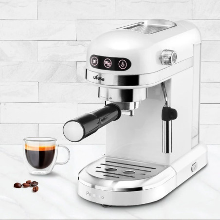 Cafetera espresso Ufesa PALERMOWHITE, 20 bares, 1,