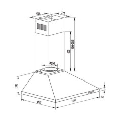 Campana Corbero TEIDE635X, Decorativa, Inox, 60cm,