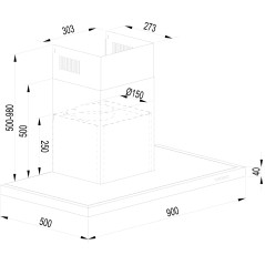 Campana Corbero VOSTOK960B, Decorativa, Negro, 90c