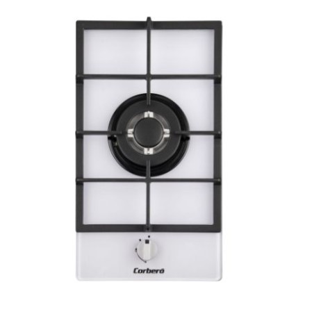 Encimera Corbero CPCGY121DWCI, 1f, Cristal Blanco,