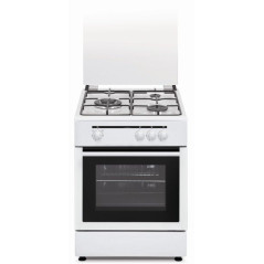 Cocina Vitrokitchen CB5530BB, blanco, 3 fuegos, Ga