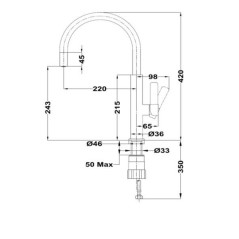 Grifo Teka TOP FOT995 Cromo/negro