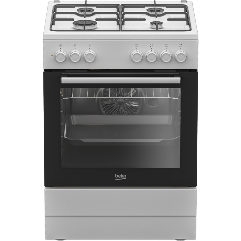 Cocina Beko FBE62120WD, 4 fuegos, horno electr