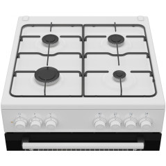 Cocina Beko FBE62120WD, 4 fuegos, horno electr