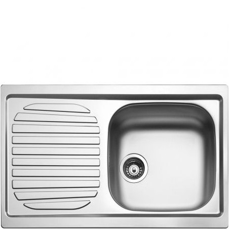 Fregadero Smeg LYP791S, 1C1E, Inox, 79x50x15