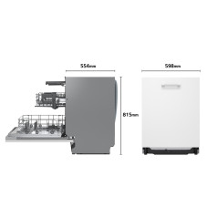 Lavavajillas LG DB375TXS, 14cub, 3ªB, A, Integ