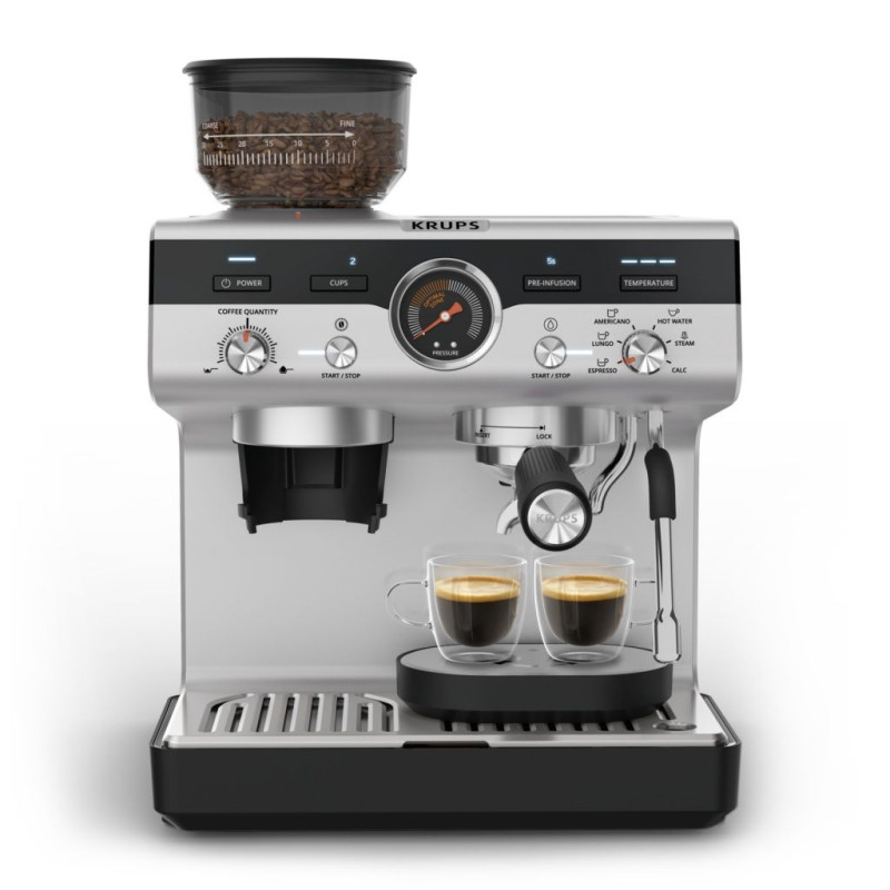 Cafetera Espresso Krups XP801T10, 15bares, molinil