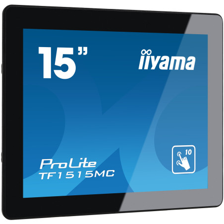 TF1515MC-B2 pantalla para PC 38,1 cm (15) 1024 x 768 Pixeles XGA LED Pantalla táctil Negro