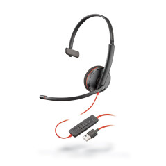Blackwire 3210 Auriculares Alámbrico Diadema Llamadas/Música USB tipo A Negro
