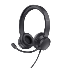 HS-201 Auriculares Alámbrico Diadema Oficina/Centro de llamadas USB tipo A Negro