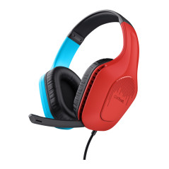 GXT 416S Zirox Auriculares Alámbrico Diadema Juego Negro, Cian, Rojo