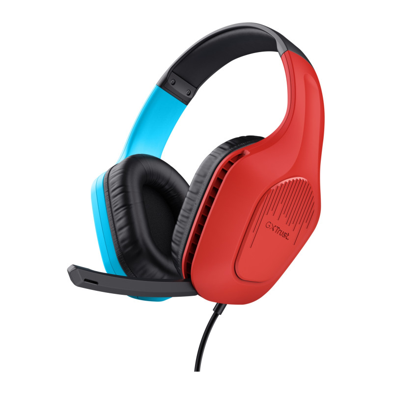 GXT 416S Zirox Auriculares Alámbrico Diadema Juego Negro, Cian, Rojo