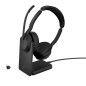 Evolve2 55 Auriculares Inalámbrico y alámbrico Diadema Oficina/Centro de llamadas Bluetooth Base de carga Negro