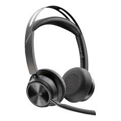Auriculares Poly Voyager Focus 2 USB-C-C con certificación Microsoft Teams + adaptador USB-C/A + base de carga