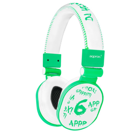 APPDJGLG auricular y casco Auriculares Alámbrico Música Verde, Blanco