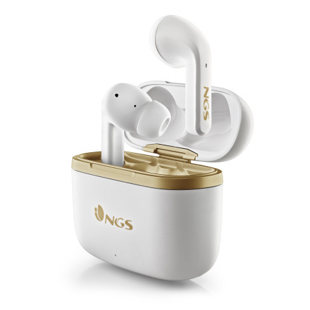 ARTICA TROPHY Auriculares Inalámbrico Dentro de oído Llamadas/Música USB Tipo C Bluetooth Oro, Blanco