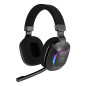 VORTEX Auriculares Inalámbrico y alámbrico Diadema Juego USB Tipo C Bluetooth Negro