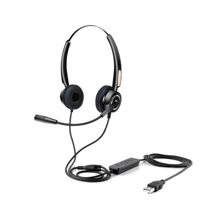 USB HEADSET WITH REMOTE CONTROL Auriculares Alámbrico Diadema USB tipo A Negro