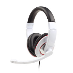 MHS-001-GW auricular y casco Auriculares Alámbrico Diadema Llamadas/Música Blanco