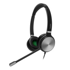 YHS36 Auriculares Alámbrico Diadema Oficina/Centro de llamadas Negro, Plata