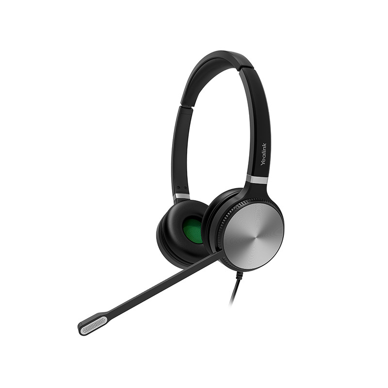 YHS36 Auriculares Alámbrico Diadema Oficina/Centro de llamadas Negro, Plata