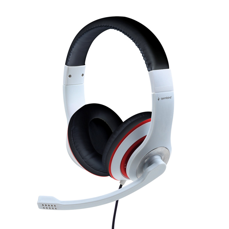 MHS-03-WTRDBK auricular y casco Auriculares Alámbrico Diadema Juego Negro, Rojo, Blanco