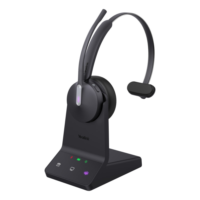 WH64 Mono Teams Auriculares Inalámbrico Diadema Oficina/Centro de llamadas USB Tipo C Bluetooth Negro
