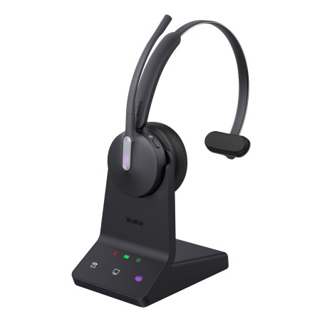 WH64 Mono Teams Auriculares Inalámbrico Diadema Oficina/Centro de llamadas USB Tipo C Bluetooth Negro