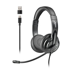 VOX605 USB-C Auriculares Alámbrico Diadema Llamadas/Música USB Tipo C Negro