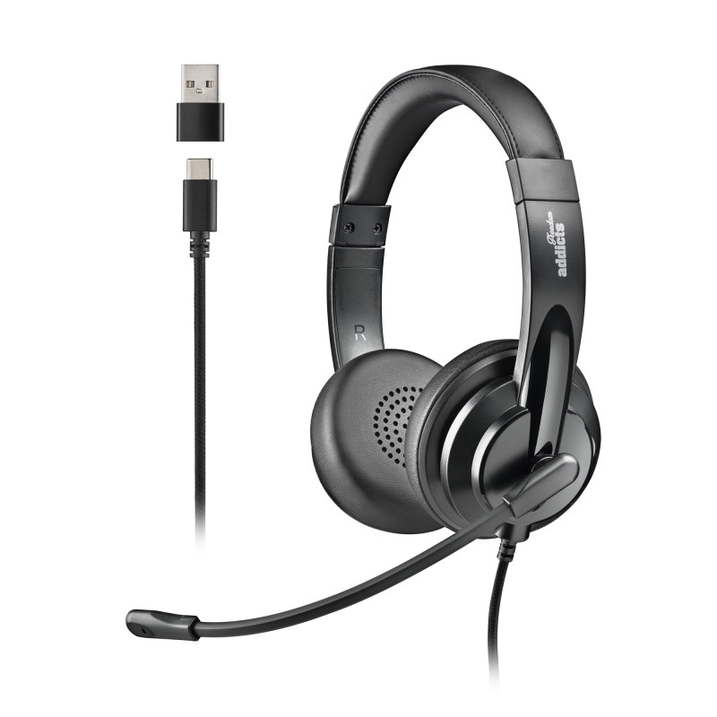 VOX605 USB-C Auriculares Alámbrico Diadema Llamadas/Música USB Tipo C Negro