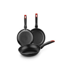 Lote sartenes Monix M270031, 18/22/26cm, cherry