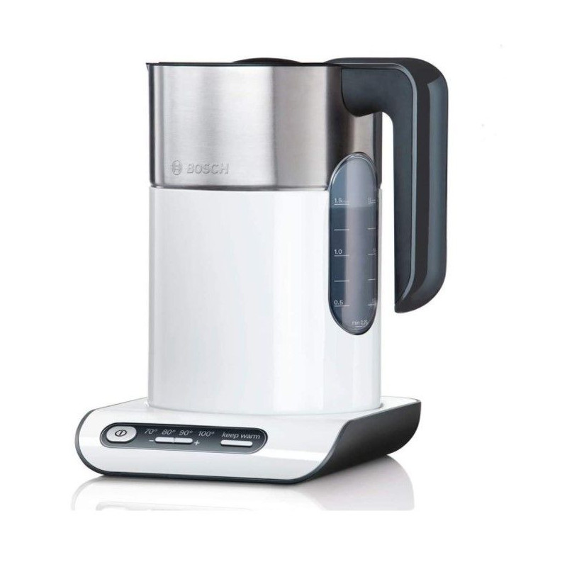 Hervidor Bosch TWK8611P, 1.5l, blanco e inox