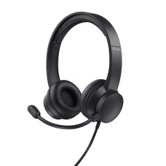 HS-200 Auriculares Alámbrico Diadema Oficina/Centro de llamadas USB tipo A Negro