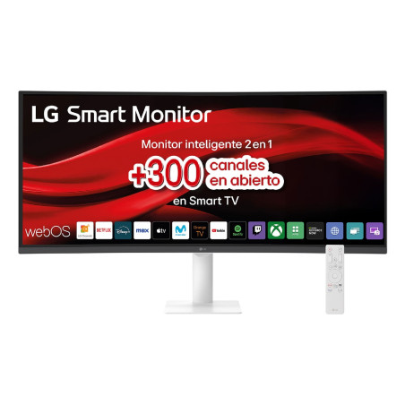 34U601SA-W pantalla para PC 86,4 cm (34) 3440 x 1440 Pixeles Dual WQHD LCD Blanco