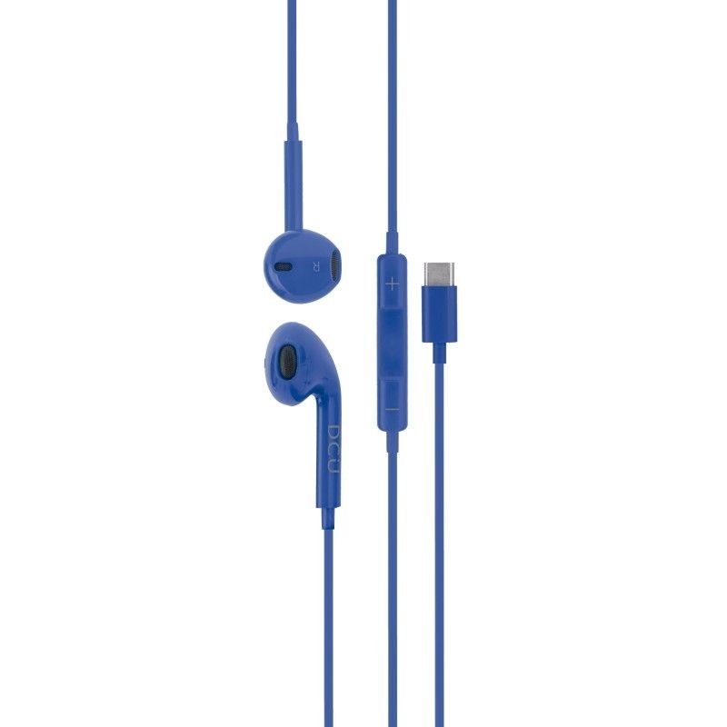 Auriculares usb DCU 34151012, tipo c stereo azul Auriculares usb DCU 34151012, tipo c stereo azul