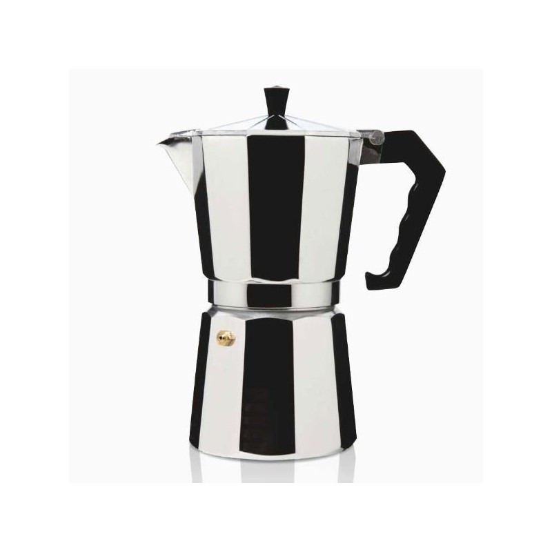 Cafetera italiana Haeger CP12A009A, 12 tazas, alum