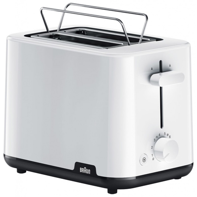 Tostador Braun HT1010WH, 2 Ranuras, blanco Tostador Braun HT1010WH, 2 Ranuras, blanco
